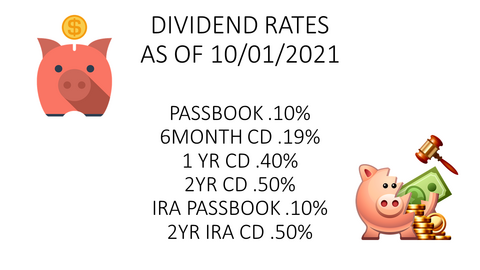 Dividend Rate as of 10/01/2021