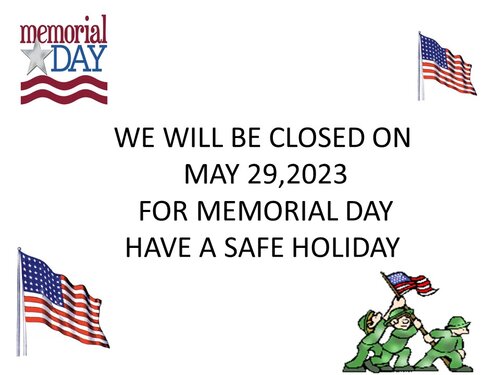 Memorial Day, May 29, 2023