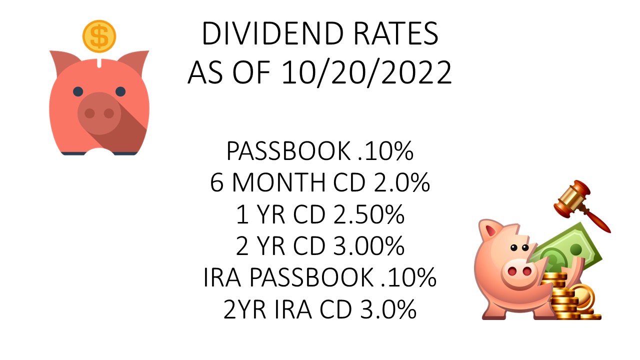 Dividend Rate as of 10/20/2022